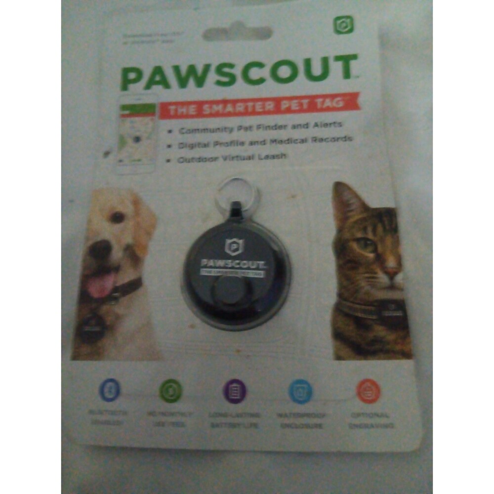 PAWSCOUT The Smarter Pet Tag Community Pet Finder & Alerts Bluetooth